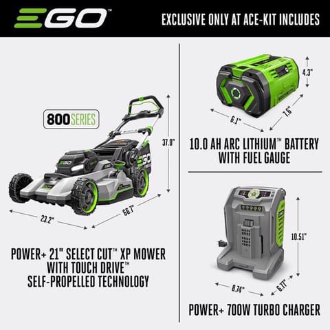 EGO Power+ LM2156SP 53.3 cm 56V Cordless Self-Propelled Lawn Mower Kit 10.0Ah
