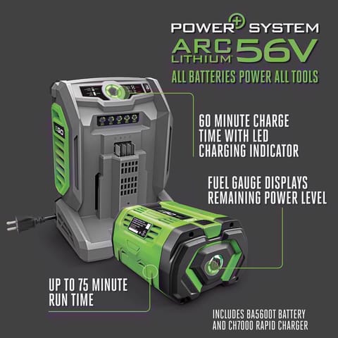 EGO Power+ LM2156SP 53.3 cm 56V Cordless Self-Propelled Lawn Mower Kit 10.0Ah